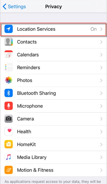 How do I Enable Location Services on my iOS device?